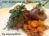 Filet de porcelet en croûte verte