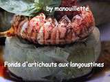 Fonds d'artichauts aux langoustines