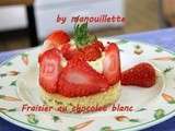 Fraisier au chocolat blanc