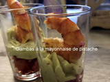 Gambas à la mayonnaise de pistache