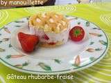 Gâteau rhubarbe-fraise