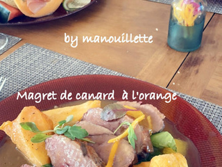 Magret de canard à l'orange et au melon rôti - the cuisson idéale du magret