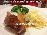 Magret de canard au miel et au romarin