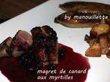 Magret de canard aux myrtilles