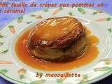 Mille-feuille de crêpes aux pommes et au caramel