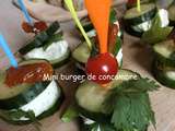 Mini burger de concombre