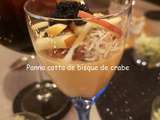 Panna cotta de bisque de crabe