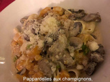 Pappardelles aux champignons, butternut, sauge et noisettes