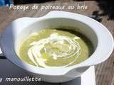 Potage de poireaux au brie