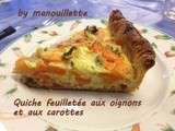 Quiche feuilletée aux oignons et carottes