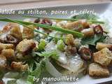 Salade au stilton, poires et céleri