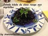 Salade tiède de chou rouge aux myrtilles