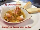 Scampi au beurre aux herbes