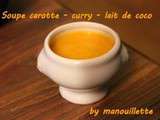 Soupe carotte-curry-lait de coco