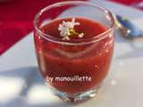 Soupe de fraise au basilic