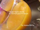 Soupe toute douce, butternut patate douce orange