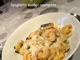 Spaghettis scampi courgette