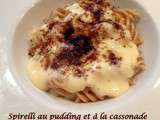 Spirelli au pudding et à la cassonade