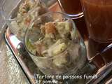 Tartare de poissons fumés et pomme