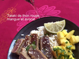 Tataki de thon rouge, mangue et avocat