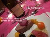 Terrine de chevreuil, poires et betteraves