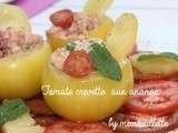 Tomate jaune aux crevettes et aux ananas