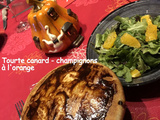 Tourte canard-champignons à l'orange