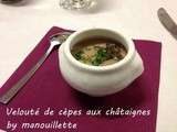 Velouté de cèpes aux châtaignes