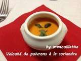 Velouté de poivrons à la coriandre