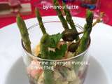 Verrines asperge mimosa crevettes