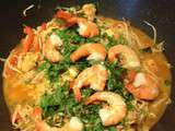 Wok de scampi