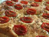 Focaccia aux tomates cerises et à l'origan