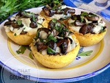 Paniers de polenta aux champignons