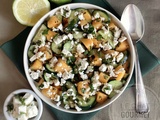 Salade de concombre. melon et feta