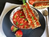 Soupe de fraises et ses tartines sablées