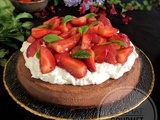 Sponge cake, chantilly et fraises au balsamique