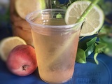 Thé glacé à la menthe et à la pêche