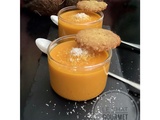 Verrines de velouté de carottes au lait de coco