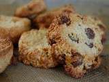 Cookies aux amandes, flocons d'avoine, sirop d'agave et pépites de chocolat