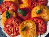 Carpaccio de tomates anciennes : une assiette inspirée des Coquelicots de Monet