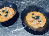 Laksa de crevettes en soupe