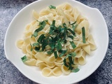 Pâtes au fromage de chèvre et basilic