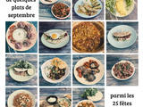 Quelques plats en septembre