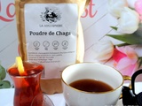 Boisson chaude ou froide - thé épices et poudre de chaga