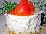 Cheesecake aux crabe/crevettes et saumon
