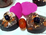 Coeur chocolat fruits confits
