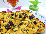 Facile Clafoutis pommes cranberries / thé matcha