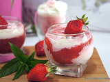 Facile - panna cotta aux fraises/menthe