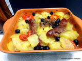 Gratin de pommes de terre aux saucisses de couenne