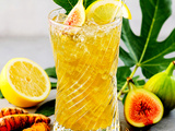 Infusion glacée de feuilles de figuier, citron, réglisse & pissenlit